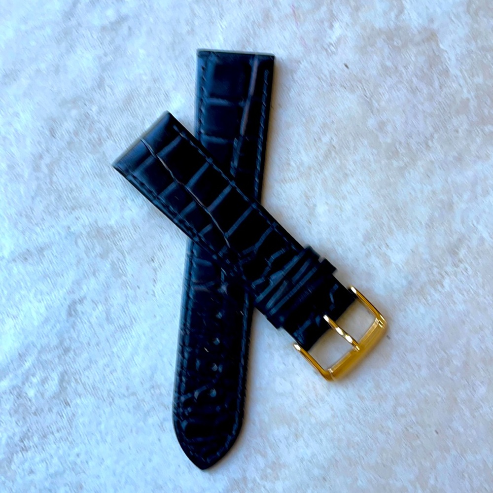 Watch Band Spidel 24mm aligator grain leather band